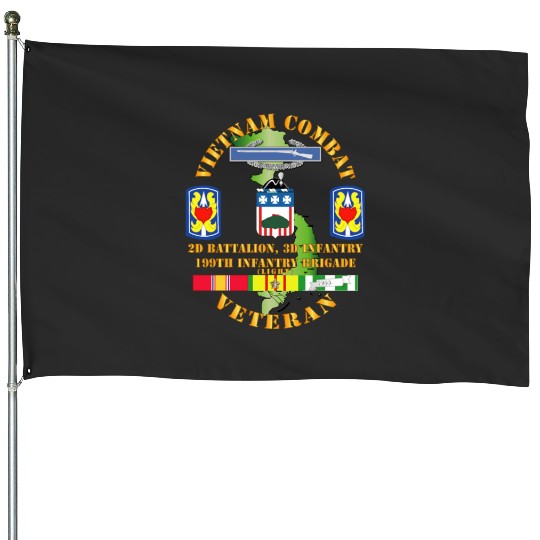 Discover 2nd Bn 3rd Inf 199th Inf Bde W SVC House Flags
