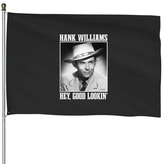 Hank Williams Vintage Retro House Flags