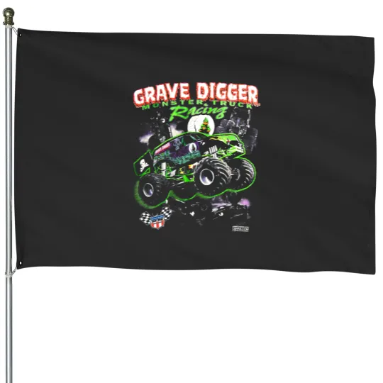 Vintage 1994 Grave Digger Monster Jam Trucks House Flags