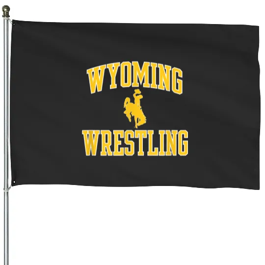 Mens Wyoming Cowboys Apparel Wrestling Classic Arch House Flags House Flags