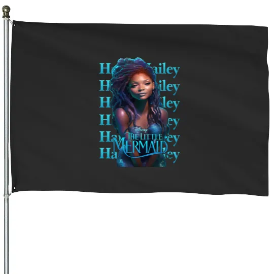 Little Mermaid Halle Bailey House Flags, Disneyland the Little Mermaid House Flags
