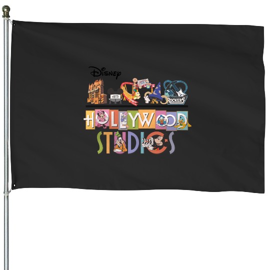 Vintage Hollywood Studios House Flags, Disneyworld Trip House Flags