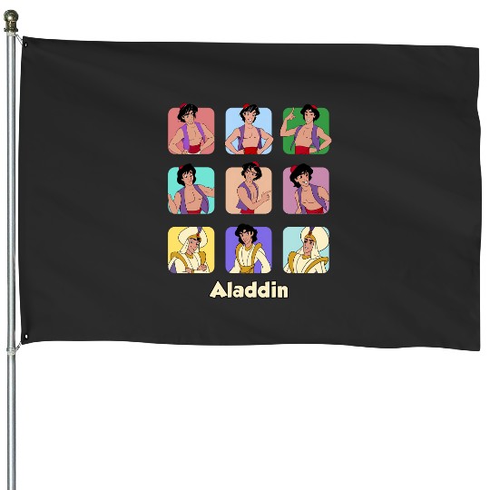 Disney Aladdin Moods House Flags, Aladdin Portrait Characters House Flags