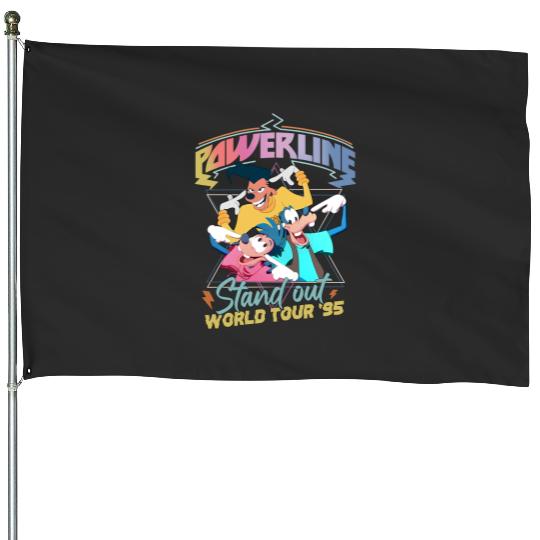 Retro Disney A Goofy Movie Powerline World Tour 95' House Flags, A Goofy Movie House Flags, Vintage Disney Powerline