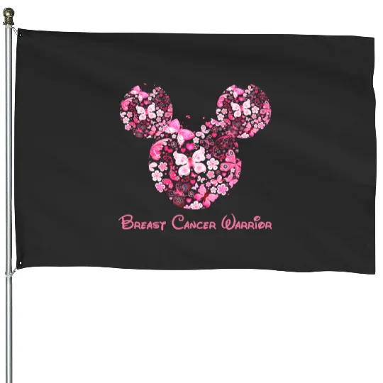 Cancer Awareness House Flags, Disney Cancer Warrior Support House Flags