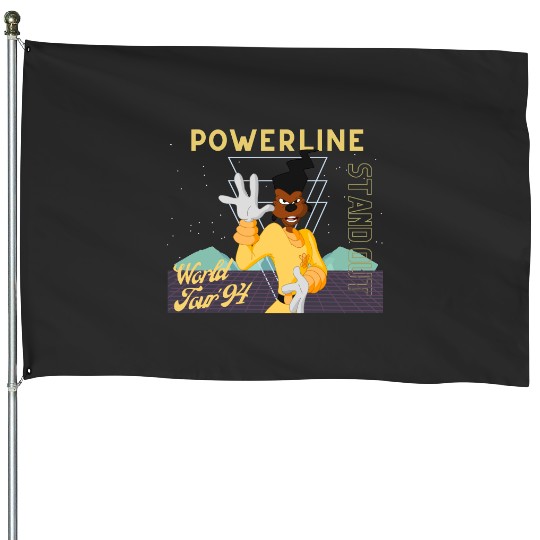 Disney Powerline World Tour 94 House Flags 4 | Disney House Flags | A Goofy Movie House Flags | Unisex | Anime Manga Vintage