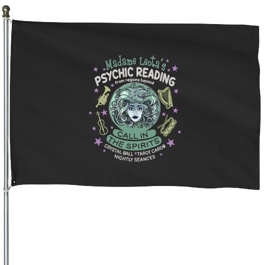 Disney Halloween Madame Leota Haunted Mansion House Flags, Disneyland WDW Matching Family House Flags