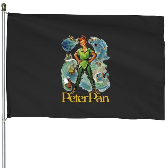 Peter Pan House Flags, Never Grow up House Flags, Neverland House Flags, Disney House Flags, Disneyland Family House Flags