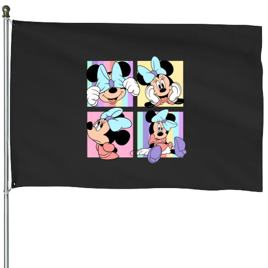 Vintage Minnie Mouse House Flags, Disney House Flags, Disneyland House Flags, Vintage Disney House Flags