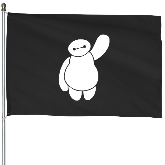 Disney Movie Big Hero 6 Baymax Waving House Flags