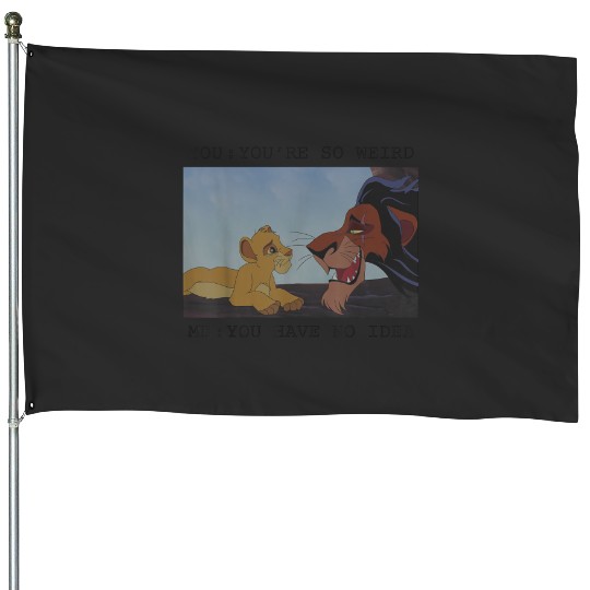 Disney The Lion King Simba Scar Youre So Weird M House Flags