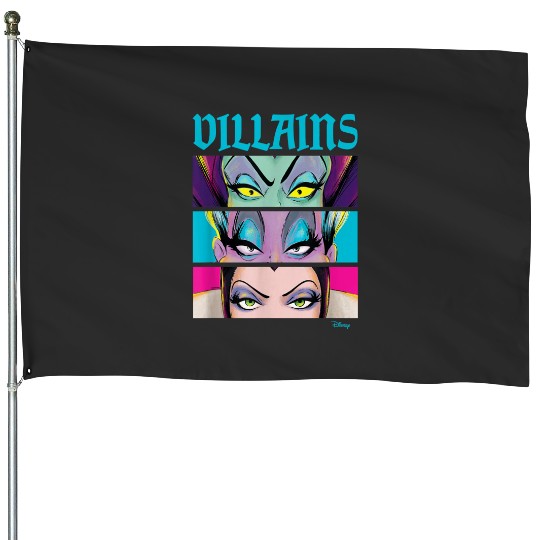 Discover Disney Villain Villains Stacked House Flags