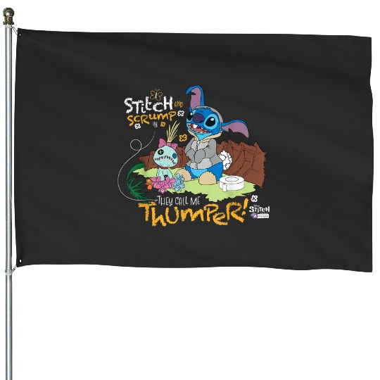 Disney 100 Stitch in Costume Bambi They Call Me House Flags