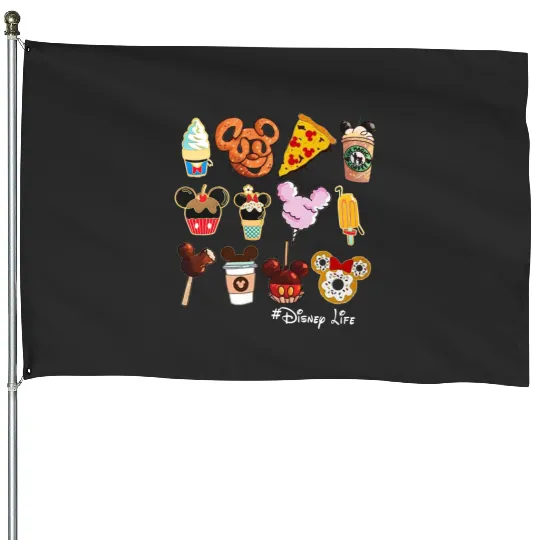 Disney Life House Flags, Disney Snacks House Flags, Family Disney Trip House Flags, Disney Vacation House Flags