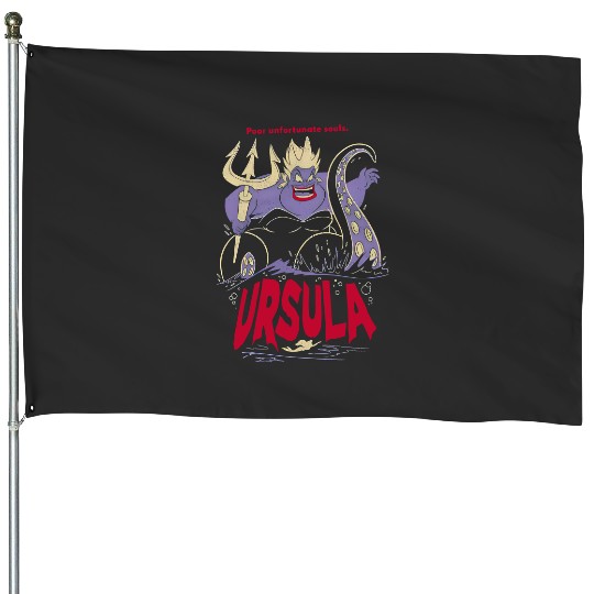 Disney The Little Mermaid Ursula Graphic House Flags , Disneyland Family Party Gift House Flags, Disneyland Family Party Gift House Flags