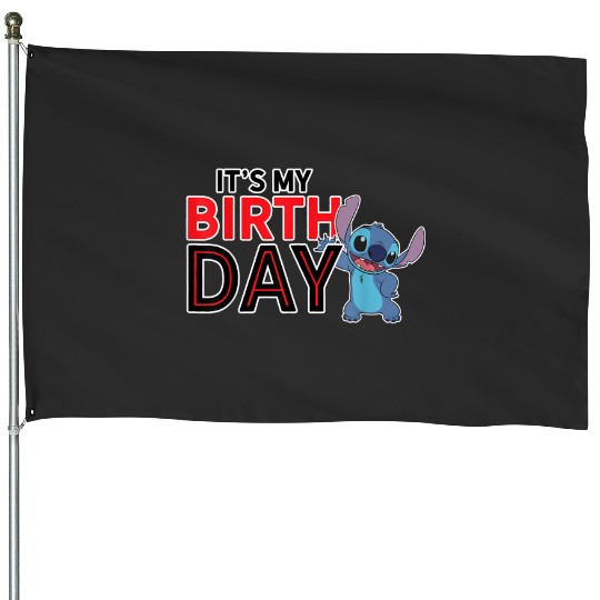 Disney Lilo and Stitch Happy Birthday House Flags
