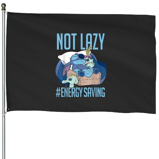 Discover Disney Lilo Stitch Not Lazy Energy Saving House Flags