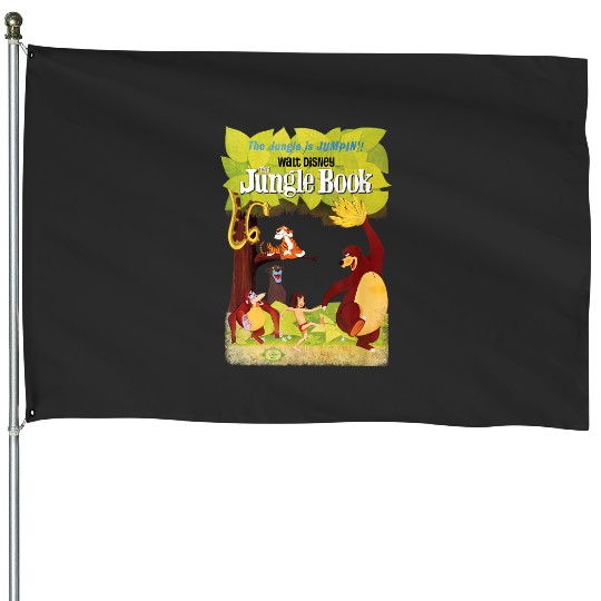 Discover Disney The Jungle Book Retro Movie Poster House Flags