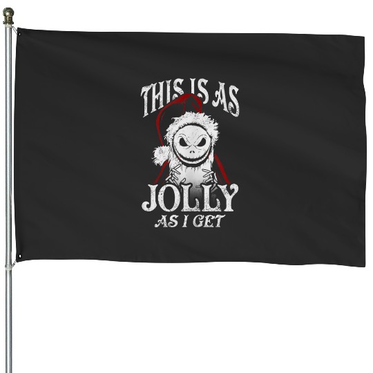 Discover Disney Christmas Jack Skellington AS Jolly As I House Flags