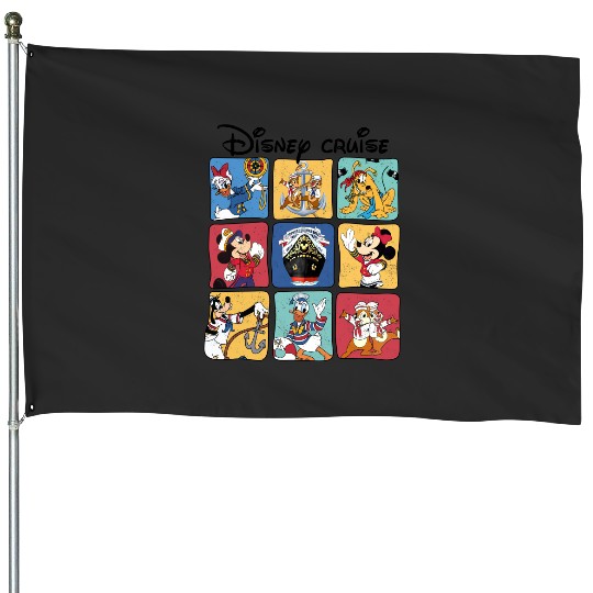 Disney Cruise House Flags, Disney Family Matching Cruise House Flags, Disney Cruise Vacation House Flags