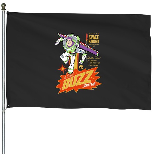 Retro Toy Story Buzz Lightyear  House Flags, Woody Buzz world, Disney Vacation 2023 House Flags, Disneyworld House Flags