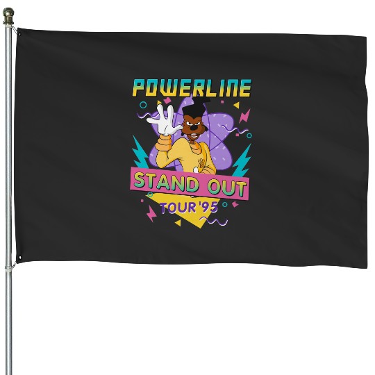 Disney Powerline Stand Out World Tour 95 House Flags, Disney Vintage A Goofy Movie Powerline House Flags,WDW Matching Family House Flags
