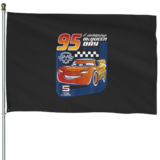 Discover Disney Pixar Cars Lightning McQueen Trading Card House Flags