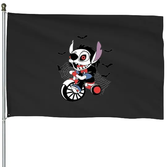 Funny Stitch ,Disney Halloween , Retro Horror Halloween , Horror Movie Character Sh (5) House Flags