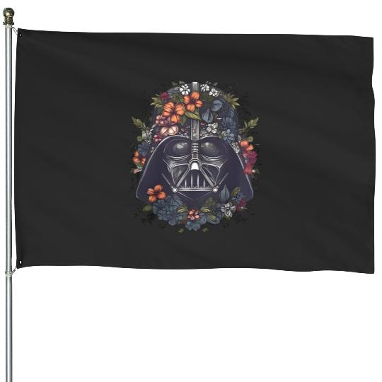 Vintage Star Wars Darth Vader  House Flags, Darth Vader Portrait, Disneyland Vacation House Flags, Disney Star Wars House Flags