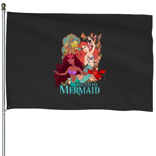Retro Disney The Little Mermaid House Flags, The Little Mermaid House Flags
