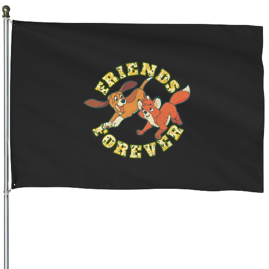 Disney The Fox and the Hound Tod And Copper Friends Forever House Flags