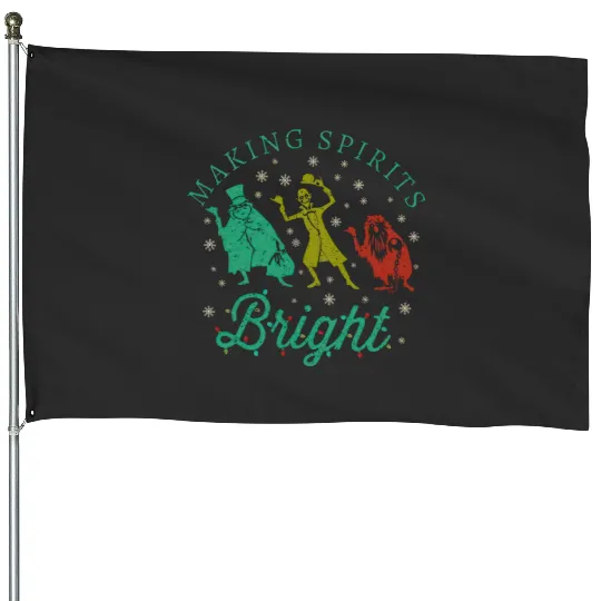 The Haunted Mansion House Flags, Disneyland Christmas House Flags