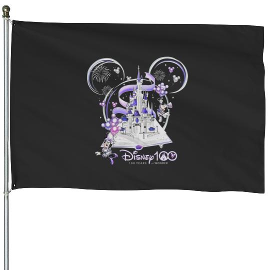 100 Years Mickey House Flags, Disney 100 Years Of Wonder House Flags, 100th Disney Anniversary House Flags