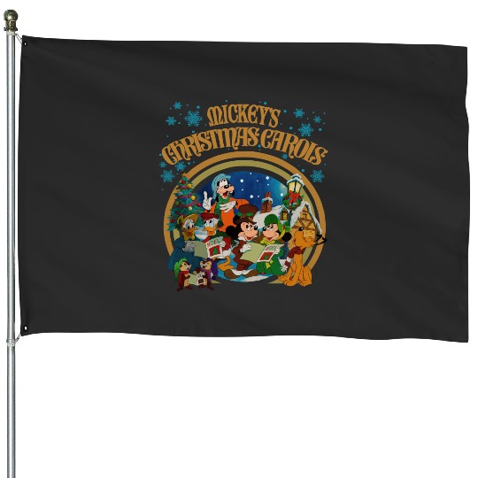 Mickey's Christmas Carol House Flags, Disney Xmas Movie House Flags