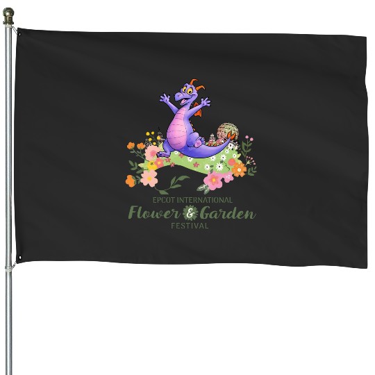 Vintage Disney Epcot Figment Color House Flags