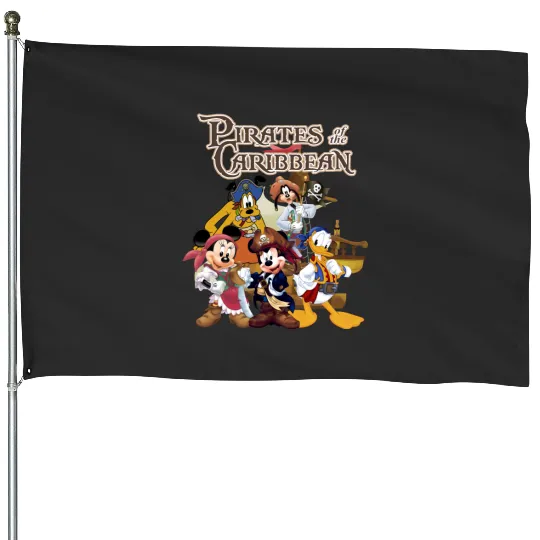 Discover Disney Mickey And Friends Pirate Of The Carribean House Flags