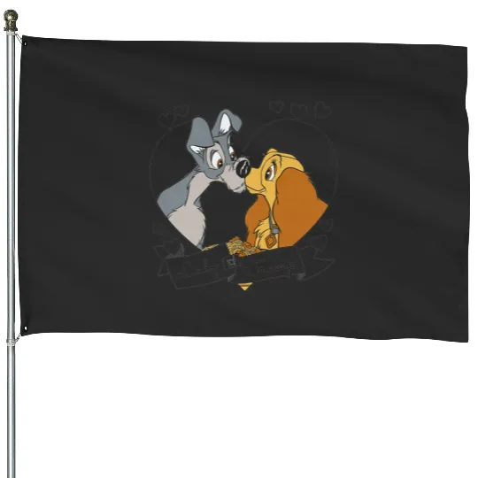 Disney Lady And The Tramp House Flags, Disney Couple House Flags , Animal Kingdom House Flags, Disney House Flags, Disney World House Flags, Magic Kingdom House Flags
