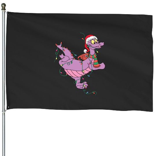 Santa Figment Dragon Lights Christmas Light  House Flags, Disney