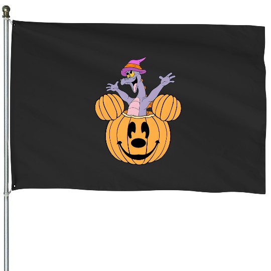 Retro Disney Figment Pumpkin Halloween Costume House Flags