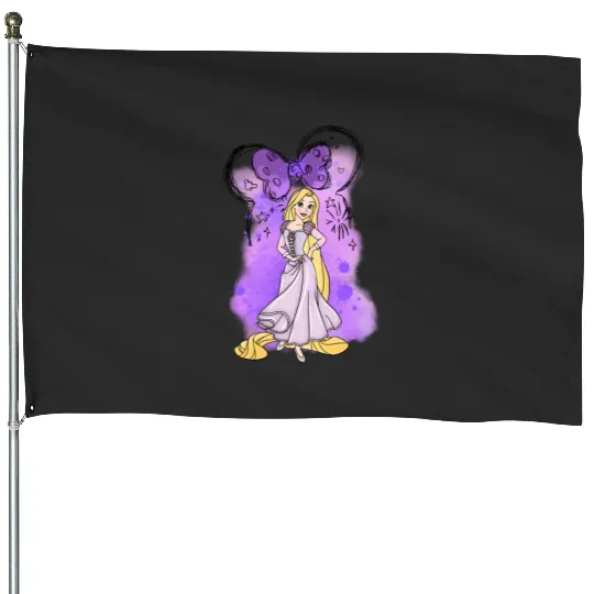 Rapunzel House Flags, Tangled House Flags, Disney Princess House Flags, Disney Birthday Girl House Flags