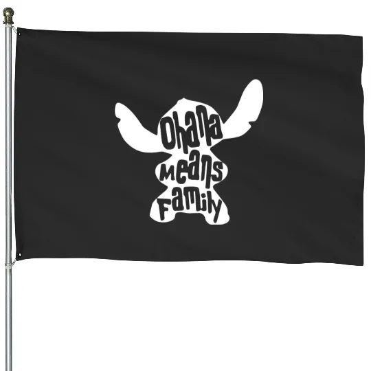 Ohana Means Family House Flags, Disney Vacation House Flags, Disney Trip House Flags, Disney Gift House Flags