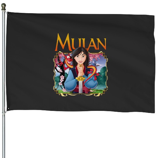 Disney Mulan Anime Mushu Cri-Kee House Flags