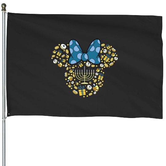 Disney Minnie Mouse Hanukkah Chanukah House Flags,Happy Hanukkah House Flags