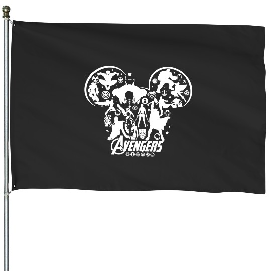 Discover Disney Avengers House Flags, Mickey Ears House Flags, Avengers House Flags