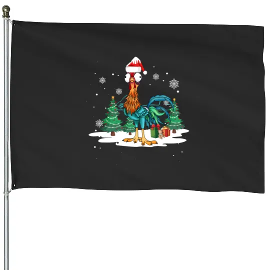 Hei Hei Moana Disney Christmas House Flags, Funny Christmas House Flags