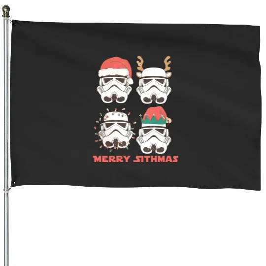 Retro Star Wars Merry Sithmas House Flags, Stormtrooper Christmas House Flags, Vintage Star Wars Christmas House Flags, Disney Star Wars House Flags