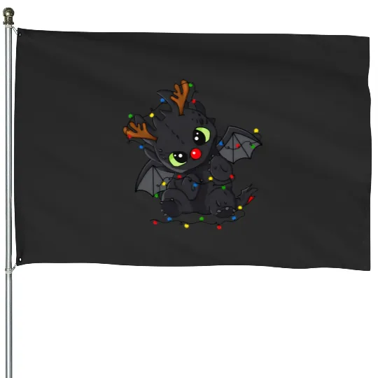Disney Toothless Christmas Lights House Flags
