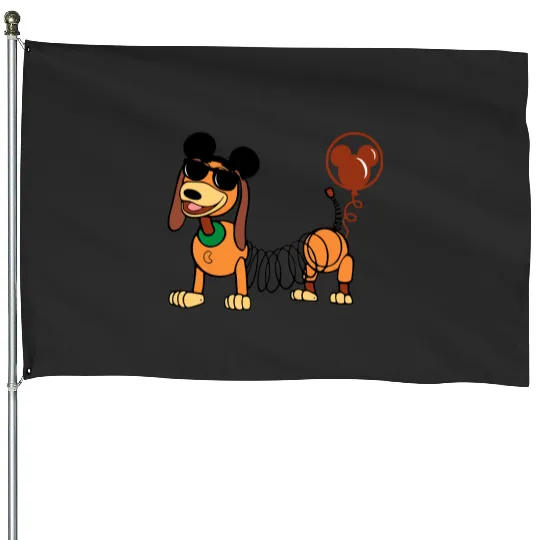 Toy Story Slinky Dog House Flags, Disney Toy Story House Flags, Mickey Ears Slinky Dog