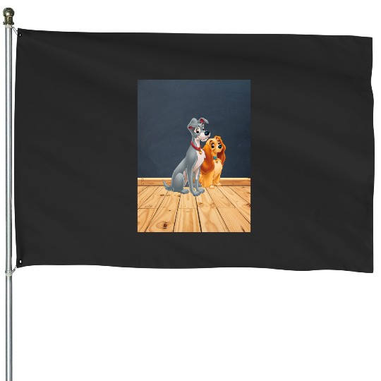 Lady and the Tramp Luggage Cover, Disney Dogs Luggage Cover House Flags