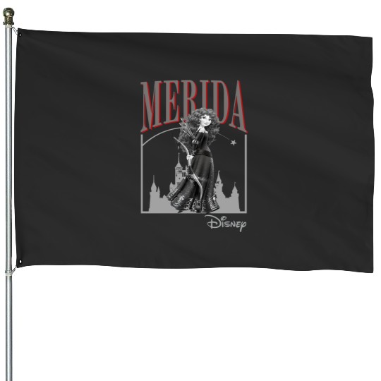 Retro Merida Vintage 90s House Flags, Disney princess House Flags